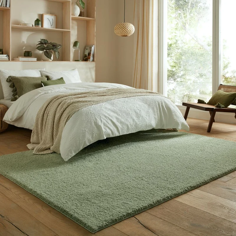 Hochflor-Teppich Flauschig · waschbar · 100 % recyceltes Polyester