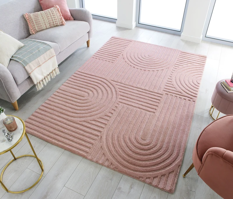 Wollteppich Zen-Relief · 100 % Wolle · 14 mm Mittelflor