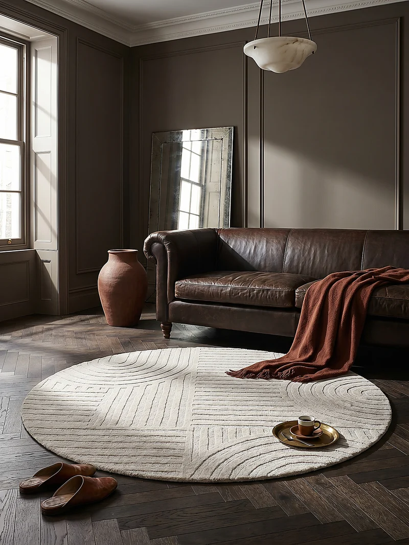 Wollteppich Zen-Relief · 100 % Wolle · 14 mm Mittelflor