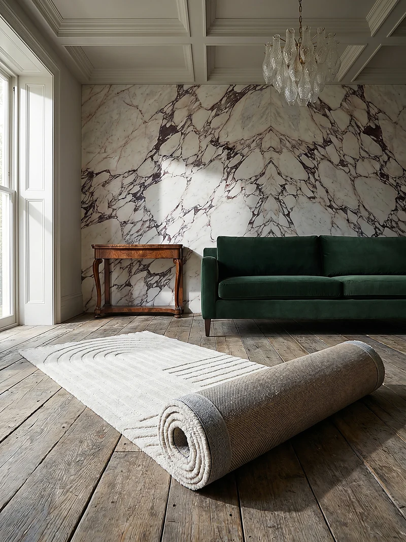 Wollteppich Zen-Relief · 100 % Wolle · 14 mm Mittelflor