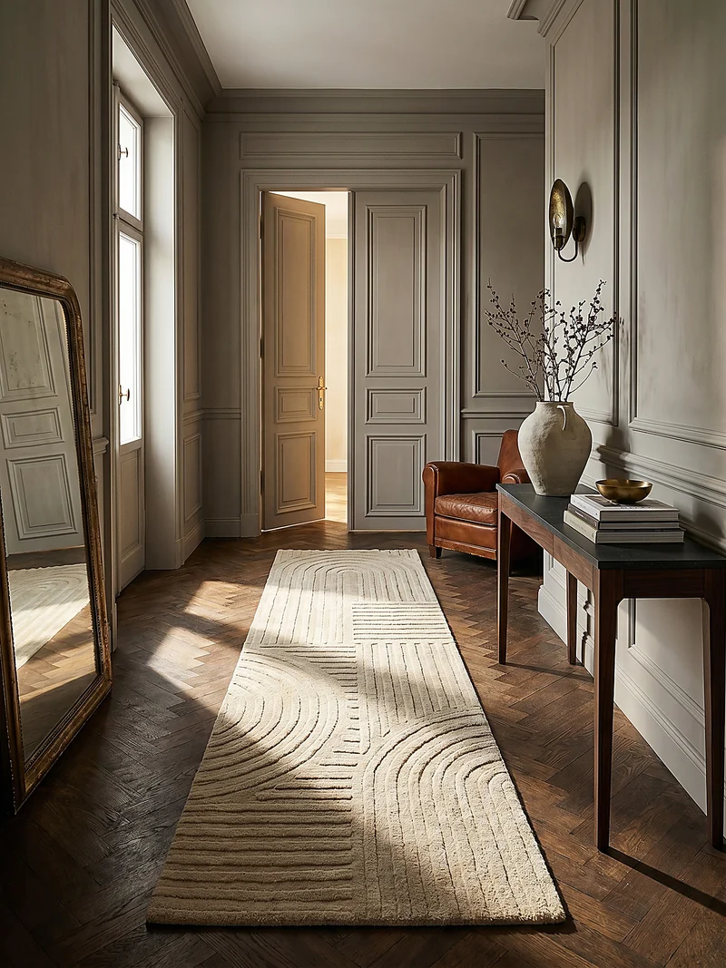 Wollteppich Zen-Relief · 100 % Wolle · 14 mm Mittelflor