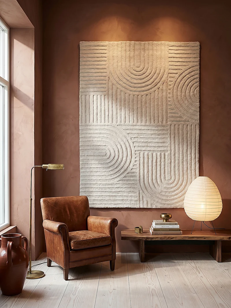 Wollteppich Zen-Relief · 100 % Wolle · 14 mm Mittelflor