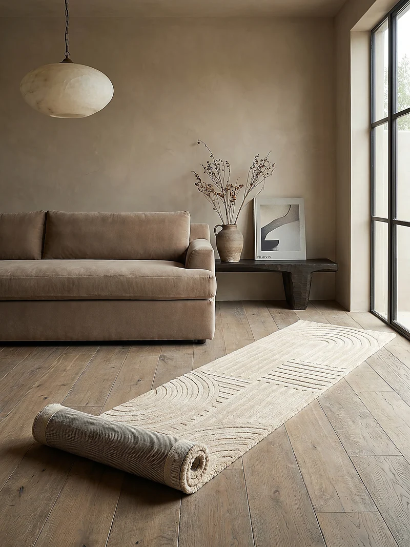 Wollteppich Zen-Relief · 100 % Wolle · 14 mm Mittelflor