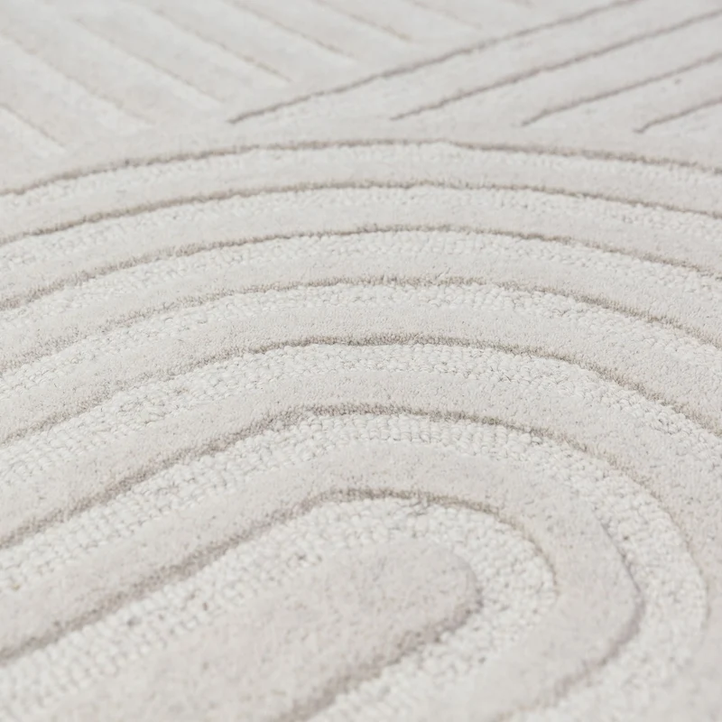 Wollteppich Zen-Relief · 100 % Wolle · 14 mm Mittelflor