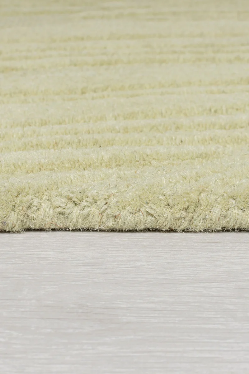 Wollteppich Blatt-Relief · 100 % Wolle · 14 mm Mittelflor