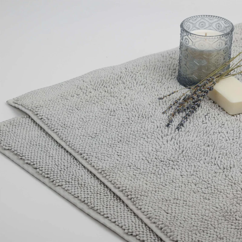 Badteppich Twist Silbergrau