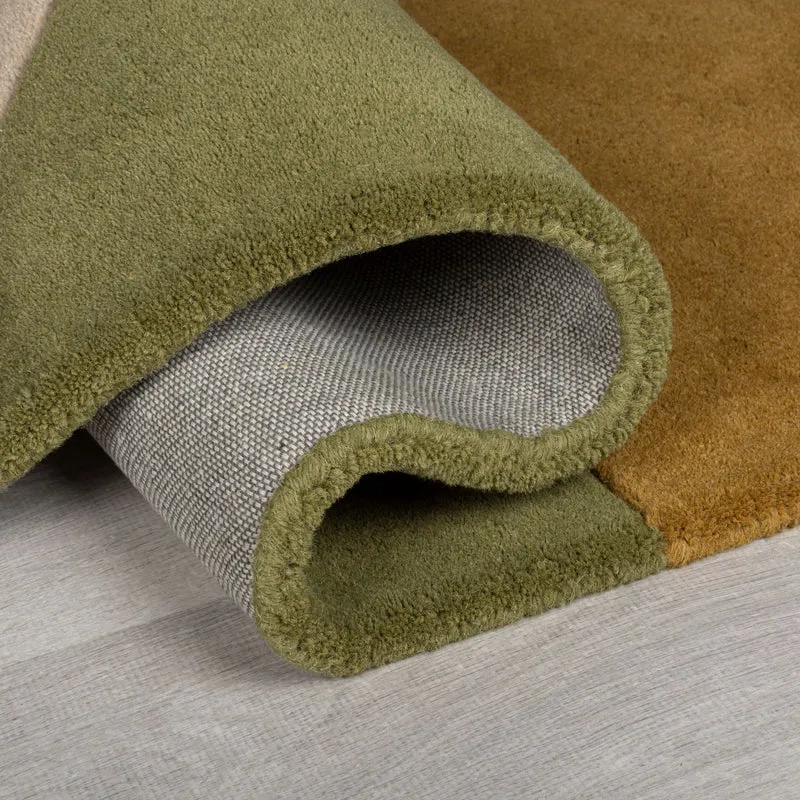 Handgetufteter Wollteppich Abstrakt · 100 % Wolle · Hand-Schnitt-Relief 10 mm