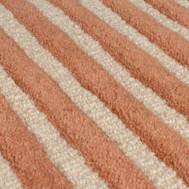 Handgetufteter Wollteppich Abstrakt · 100 % Wolle · Hand-Schnitt-Relief 10 mm
