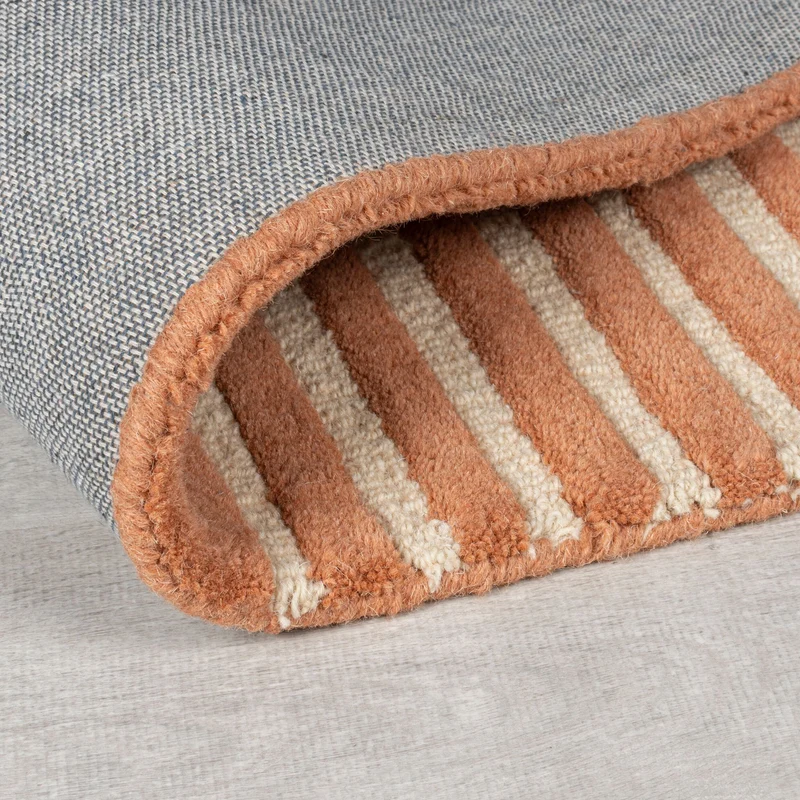 Handgetufteter Wollteppich Abstrakt · 100 % Wolle · Hand-Schnitt-Relief 10 mm