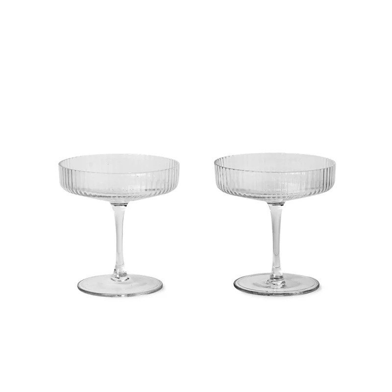 Ferm Living Ripple Champagne Saucers Set of 2