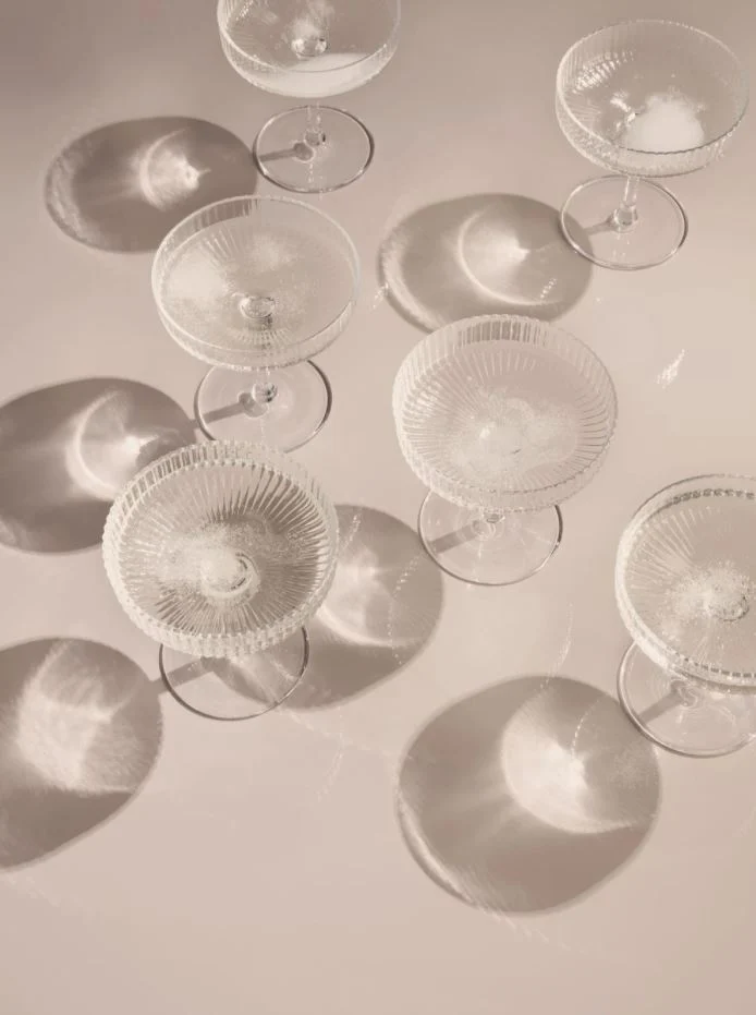 Ferm Living Ripple Champagne Saucers Set of 2