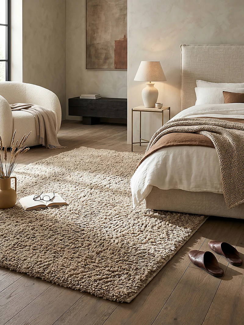 Teppich Hochflor Shaggy-Design, teddyweich