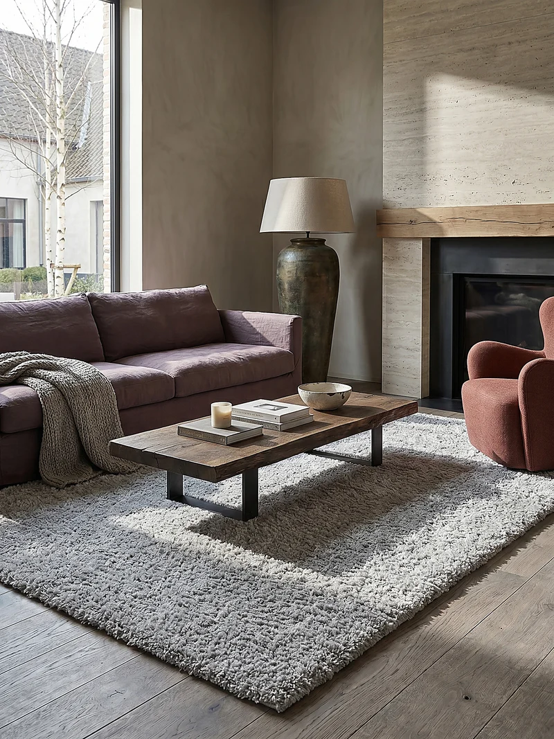 Teppich Hochflor Shaggy-Design, teddyweich