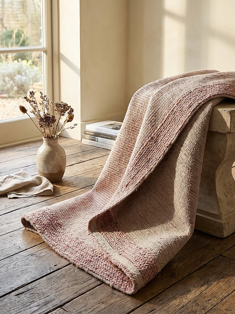 Wollteppich Strickstruktur · 69-78 % Wollanteil · 6 mm Kurzflor