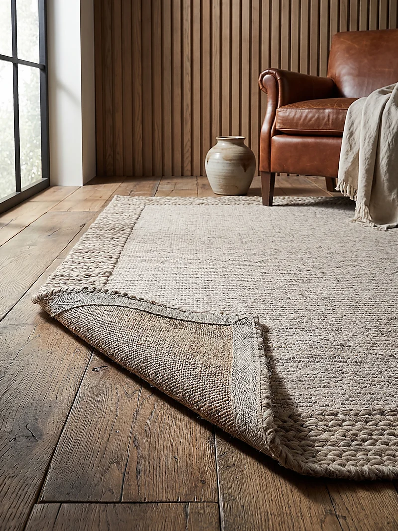 Wollteppich Strickstruktur · 69-78 % Wollanteil · 6 mm Kurzflor
