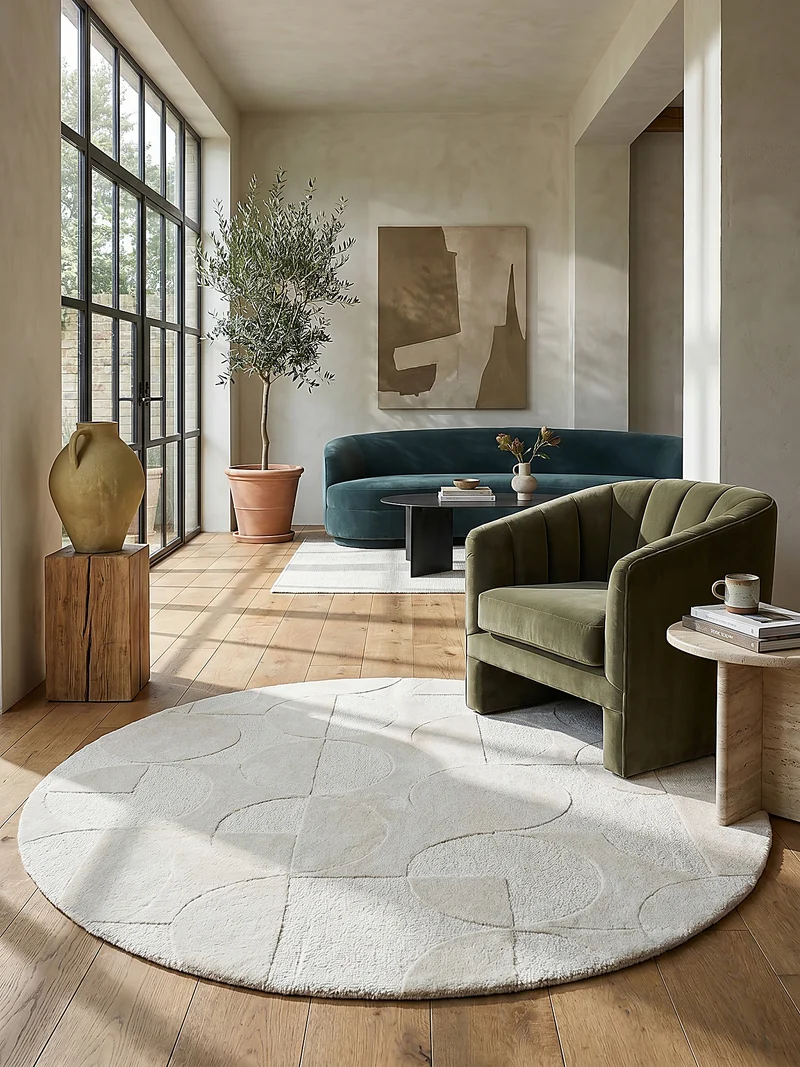 Wollteppich Geometrisches-Design, naturfarben NOAH