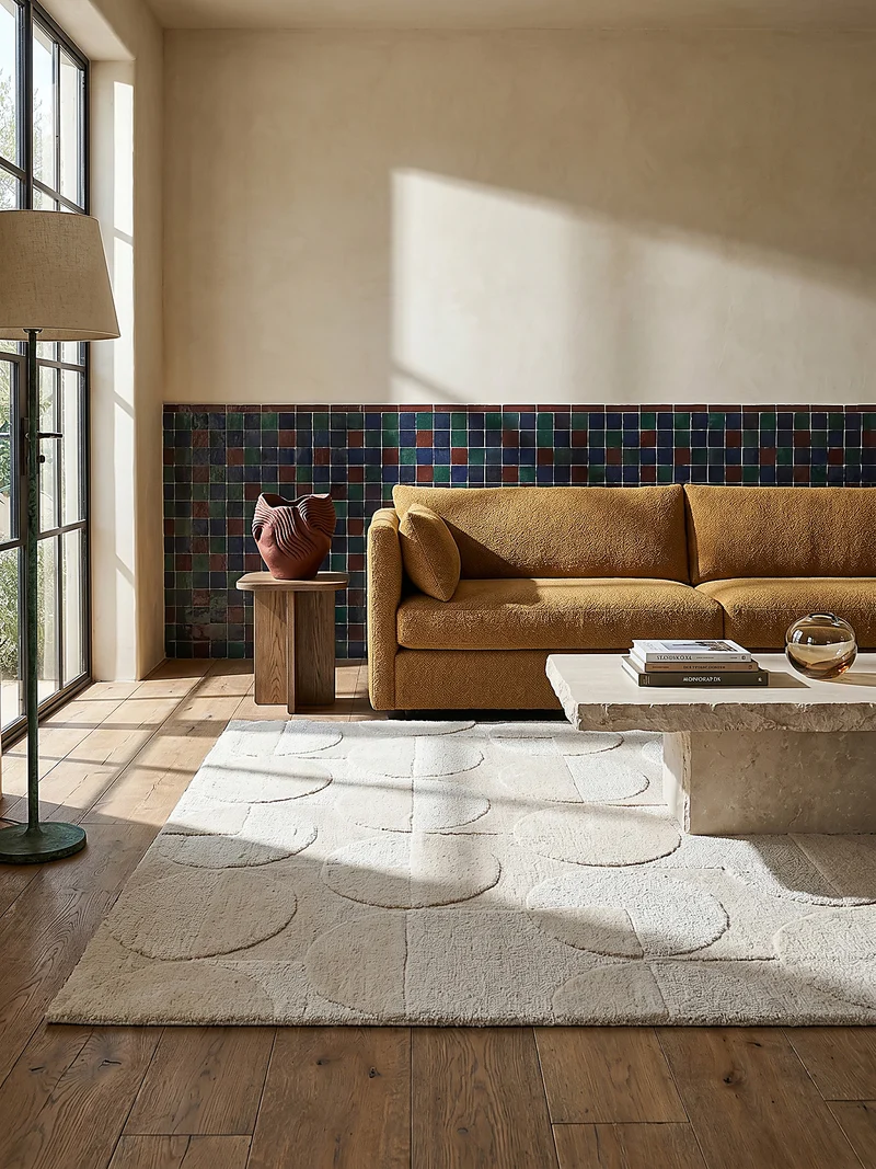 Wollteppich Geometrisches-Design, naturfarben NOAH