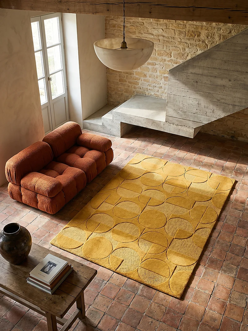 Wollteppich Geometrisches-Design, naturfarben NOAH