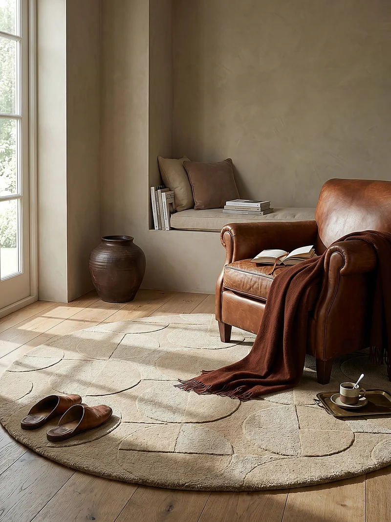 Wollteppich Geometrisches-Design, naturfarben NOAH