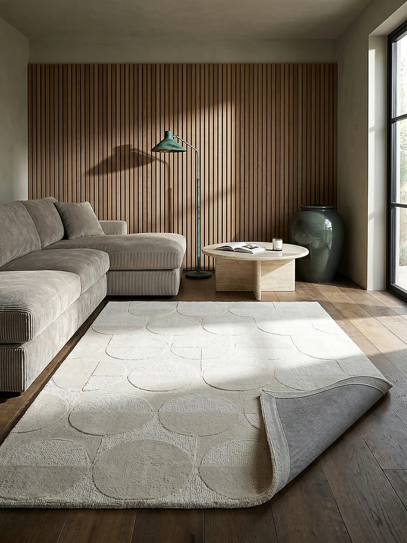 Wollteppich Geometrisches-Design, naturfarben NOAH