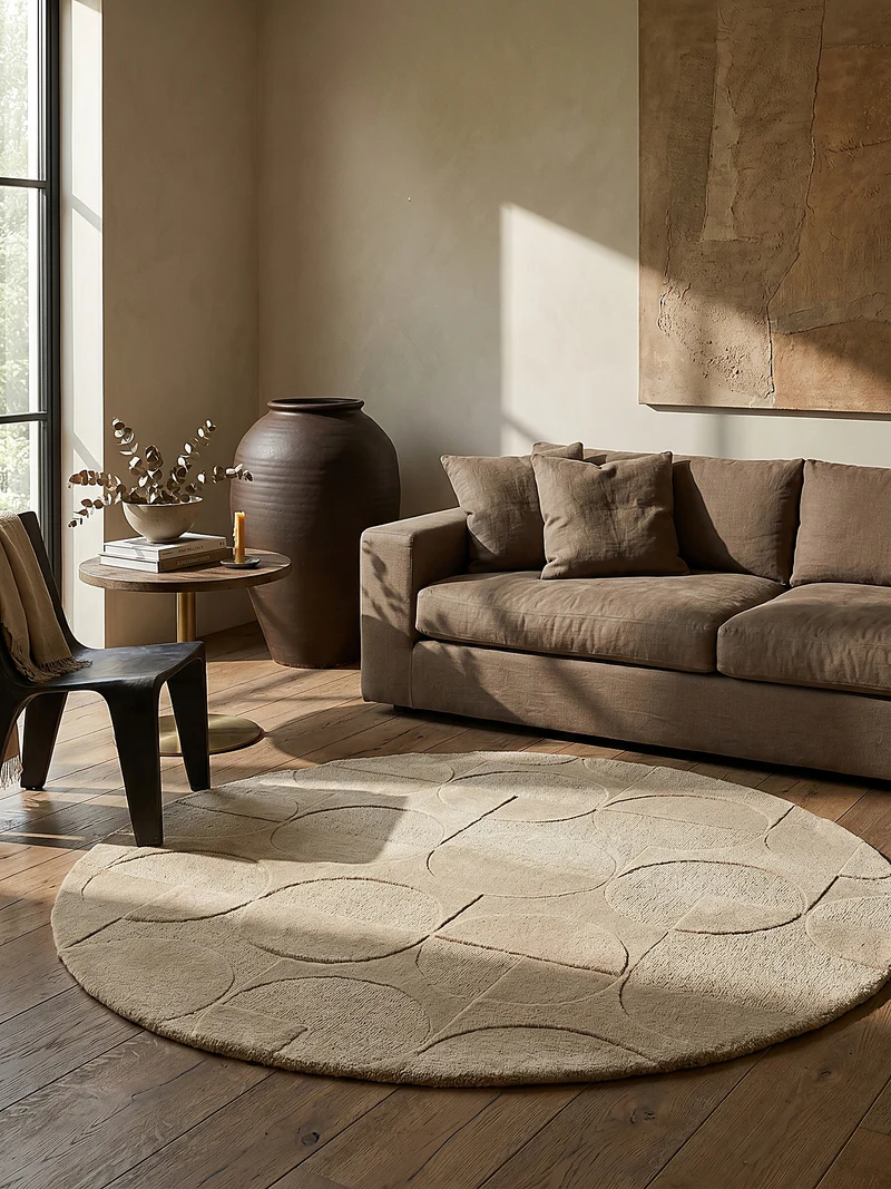 Wollteppich Geometrisches-Design, naturfarben NOAH