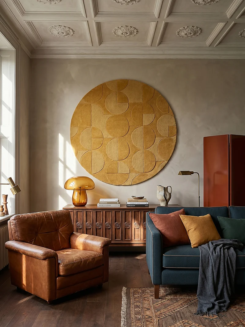 Wollteppich Geometrisches-Design, naturfarben NOAH