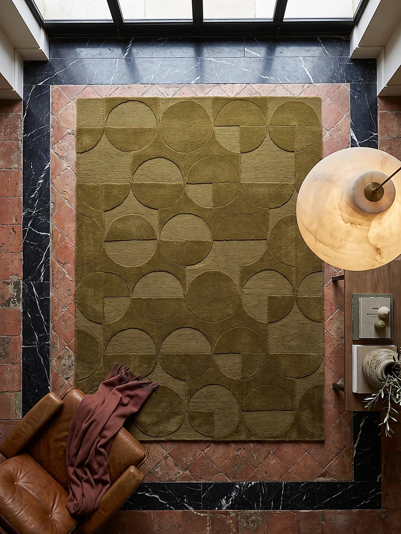 Wollteppich Geometrisches-Design, naturfarben NOAH