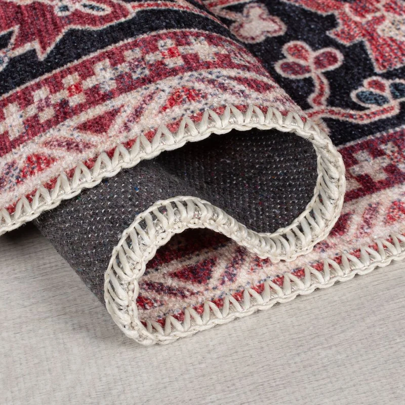 Waschbarer Flachgewebe-Teppich Vintage · 80 % recycelte Mischfasern