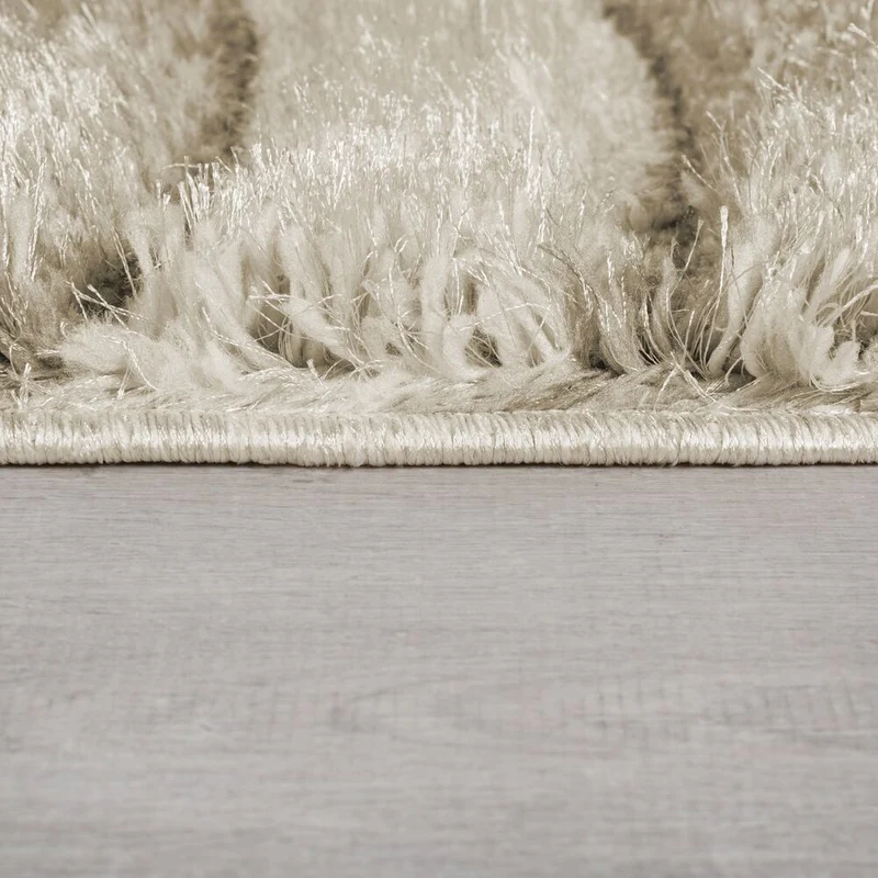 Hochflor-Teppich Wellenrelief · 100 % recyceltes Polyester · 40 mm