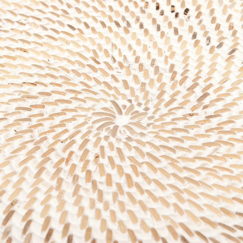 Traditionelles Tablett LOMBOK aus Ketak White Wash 50cm Handarbeit