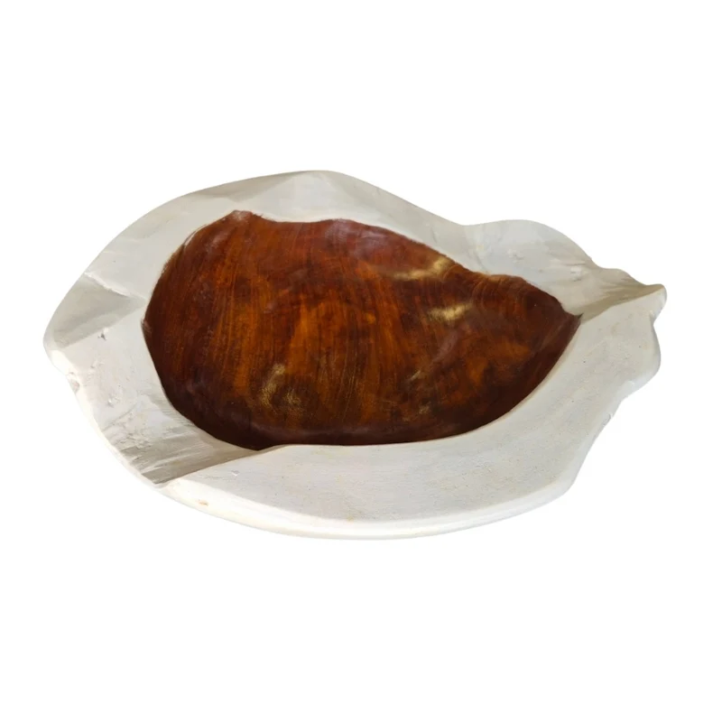 Teak Schale PREMIUM BOWL White Wash D30cm