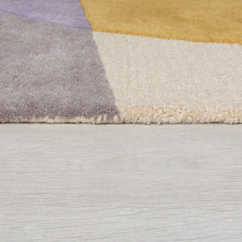 Wollteppich Abstrakt-Design · 100 % Wolle · 8 mm Kurzflor