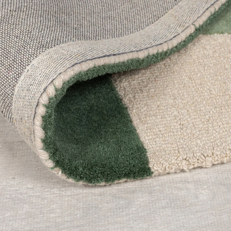 Wollteppich Abstrakt-Design · 100 % Wolle · 8 mm Kurzflor