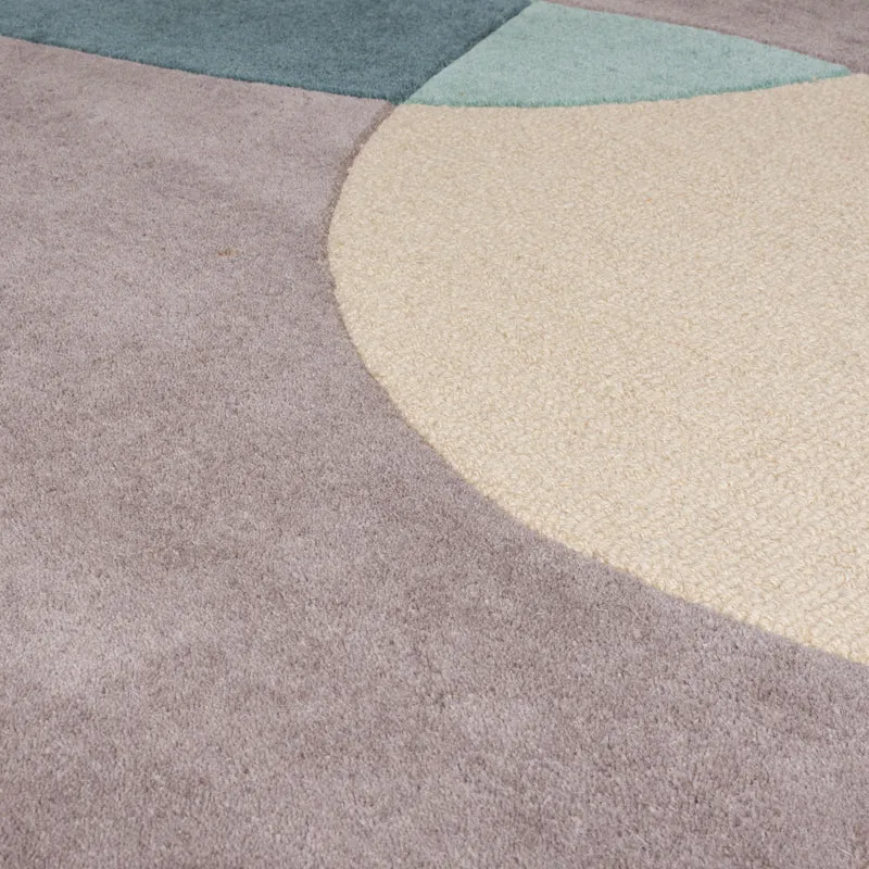 Wollteppich Abstrakt-Design · 100 % Wolle · 8 mm Kurzflor
