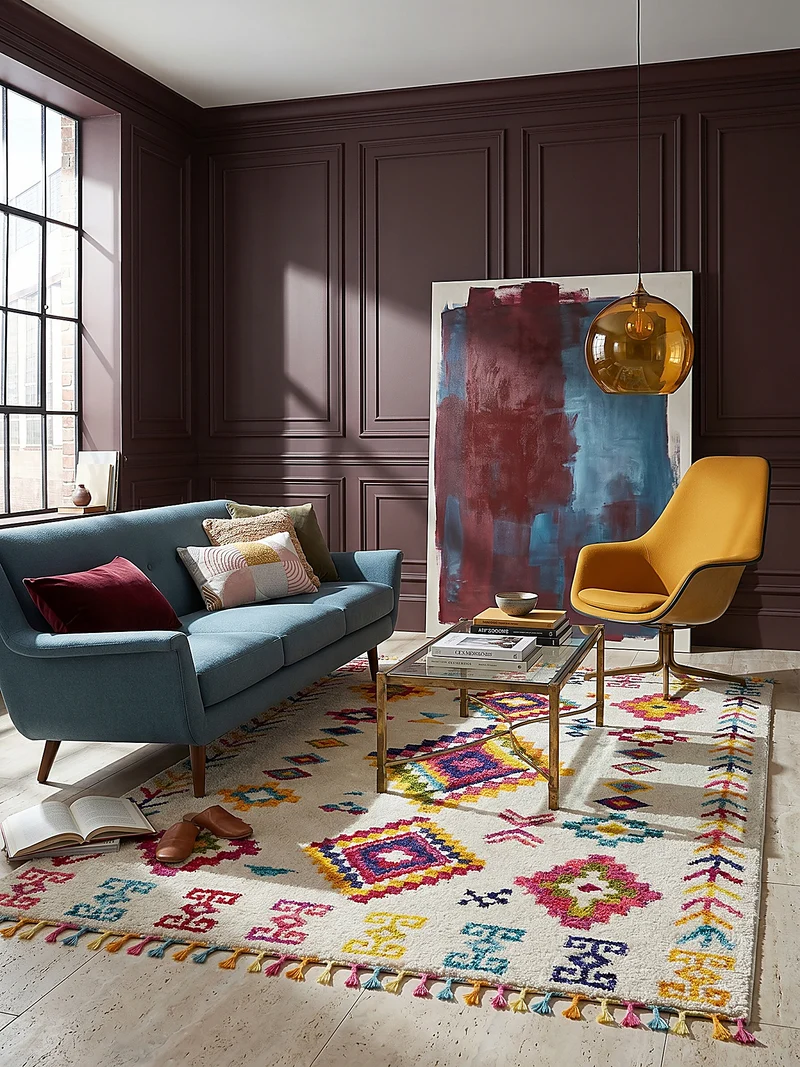Hochflor-Teppich Berber Used-Look · 100 % Polypropylen · 20 mm