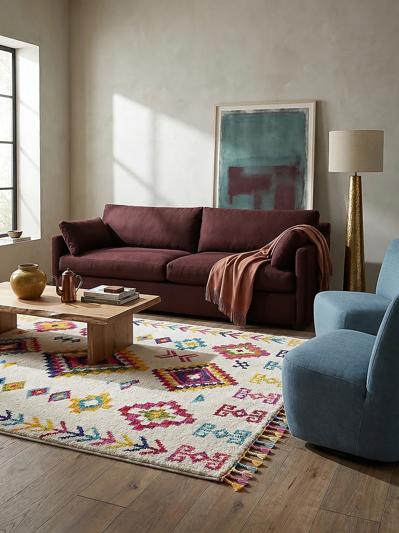 Hochflor-Teppich Berber Used-Look · 100 % Polypropylen · 20 mm