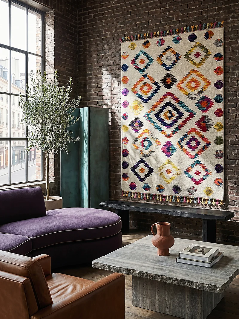 Hochflor-Teppich Berber-Farbakzente · 100 % Polypropylen · 20 mm