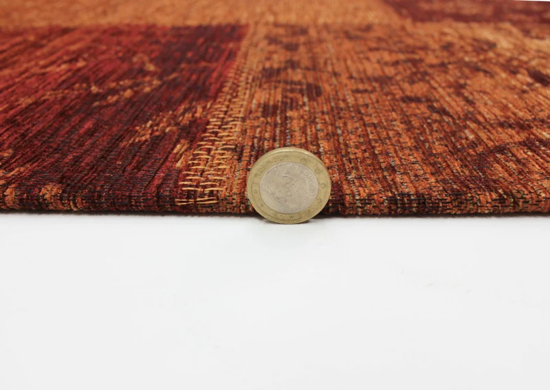 Flachgewebe-Teppich Patchwork-Chenille · 50 % Acryl · Vintage