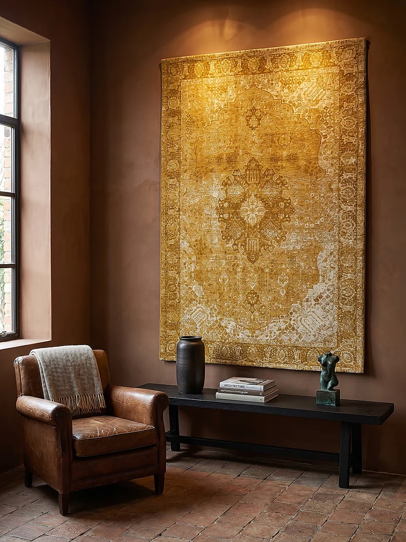 Flachgewebe-Teppich antik-orientalisch · 45 % Acryl · Vintage