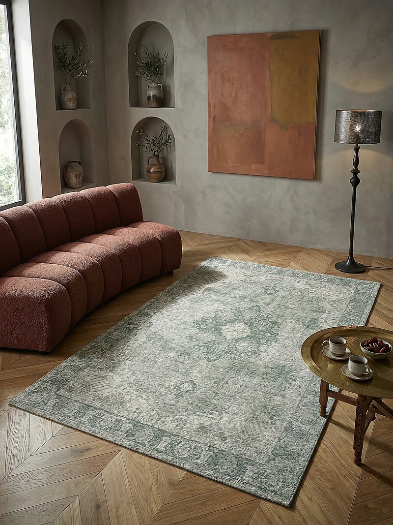 Flachgewebe-Teppich antik-orientalisch · 45 % Acryl · Vintage