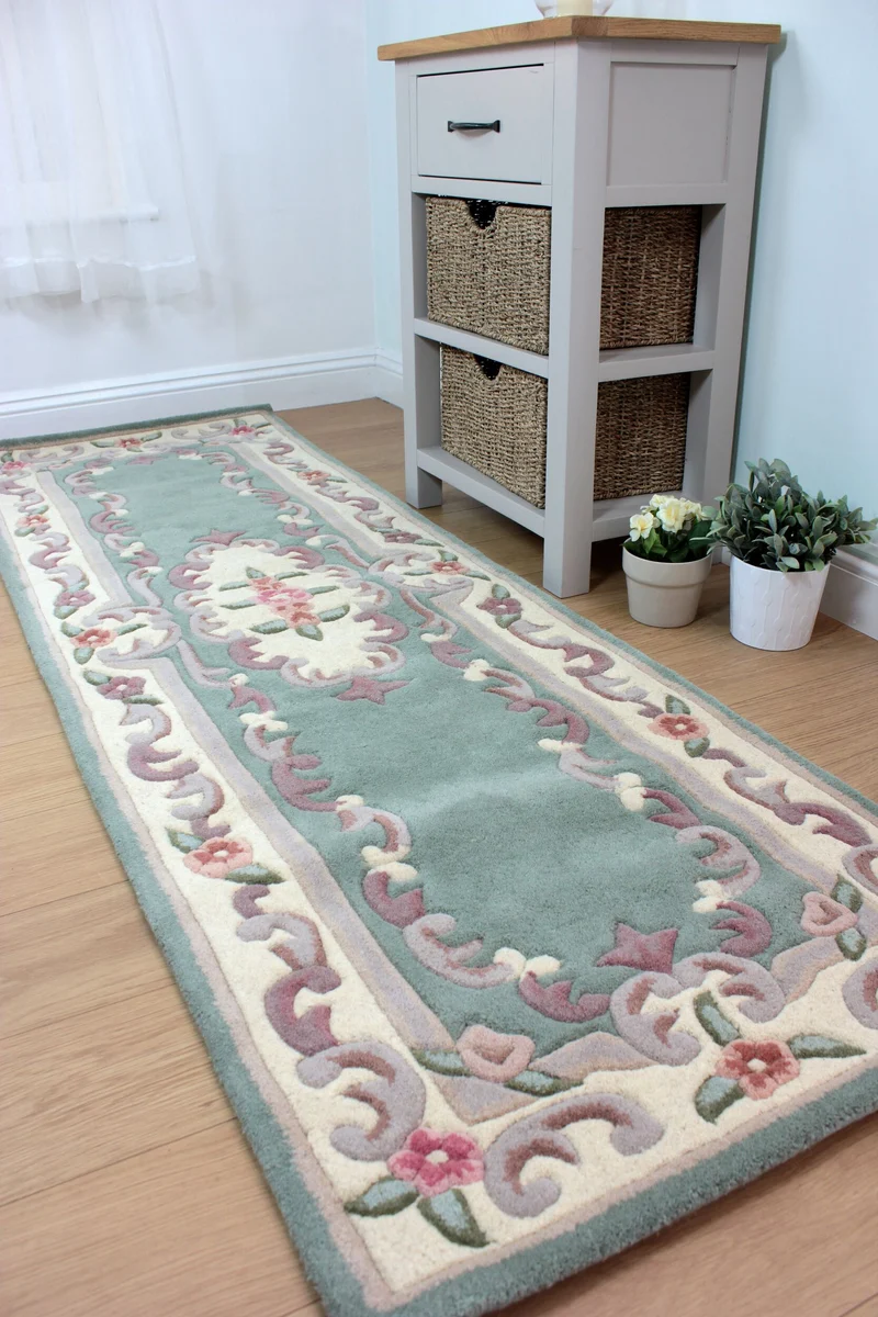Wollteppich Aubusson-Muster handgeknüpft