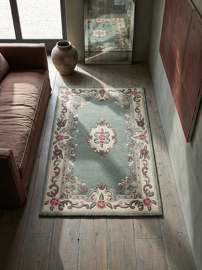 Wollteppich Aubusson-Muster handgeknüpft