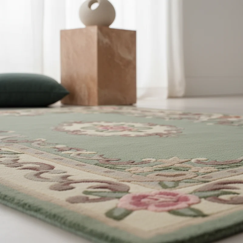 Wollteppich Aubusson-Muster handgeknüpft