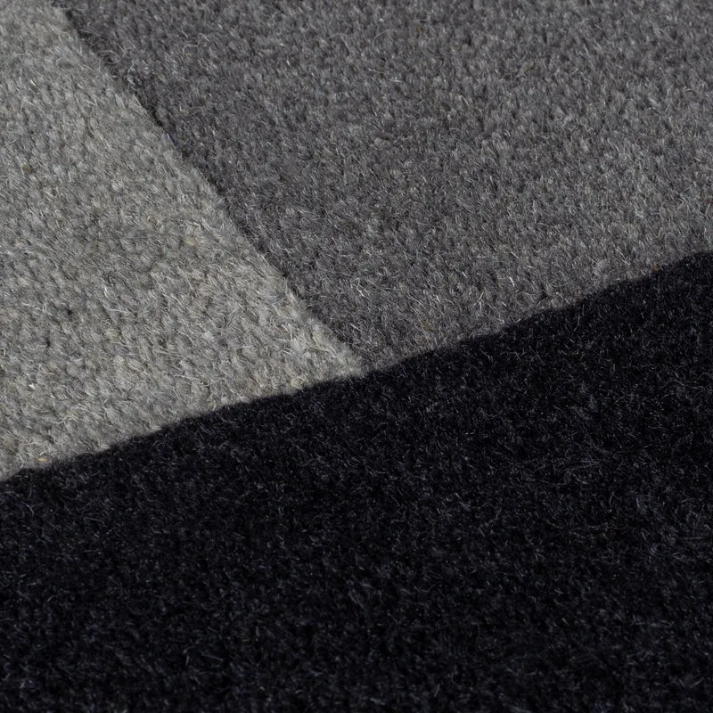 Wollteppich Cut-Out-Geometrie · 100 % Wolle · 10 mm Kurzflor
