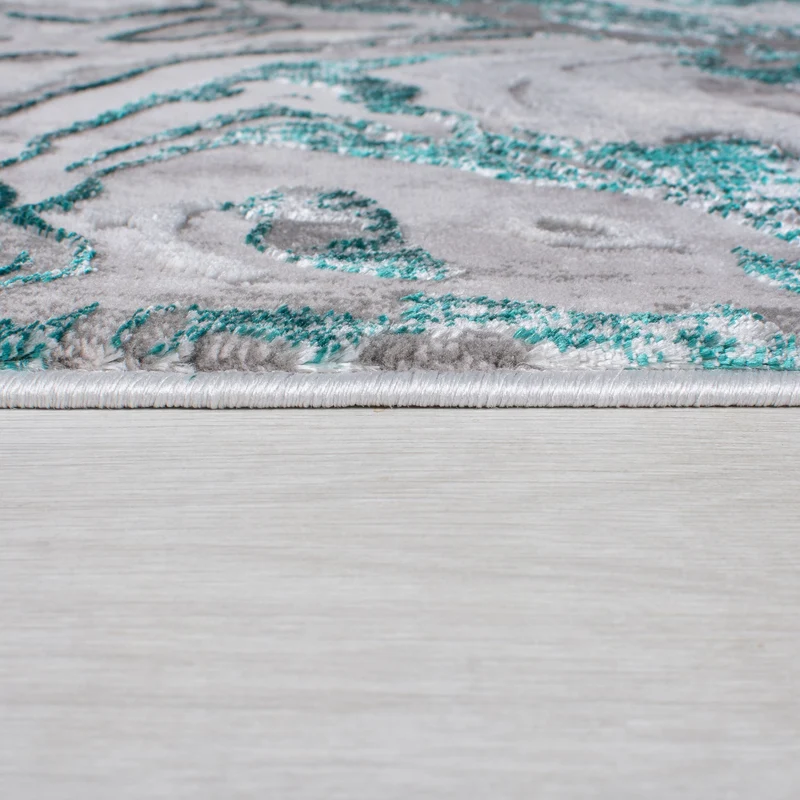 Teppich abstrakte Marmoroptik · 60 % Polypropylen · 12 mm Mittelflor
