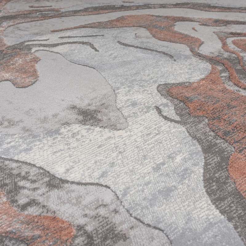 Teppich abstrakte Marmoroptik · 60 % Polypropylen · 12 mm Mittelflor