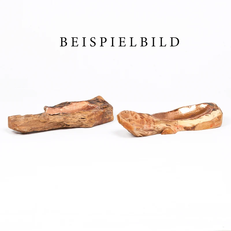 Teak & Kupfer Deko-Schale TEMBAGA-Five ca. 50cm Natural
