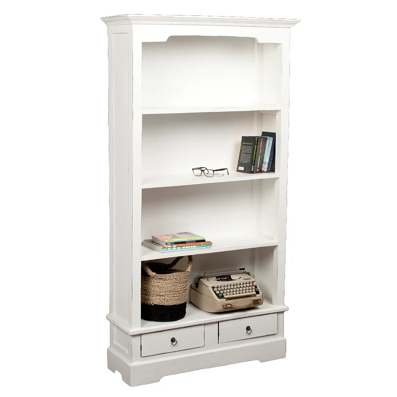 Bücherregal ANGELIQUE Antik Weiß ca. B97cm