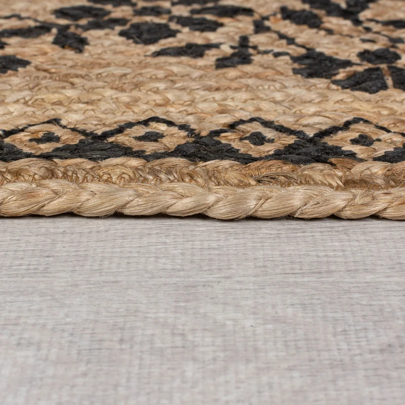 Teppich Jute Floral-Design, handgefertigt MARK