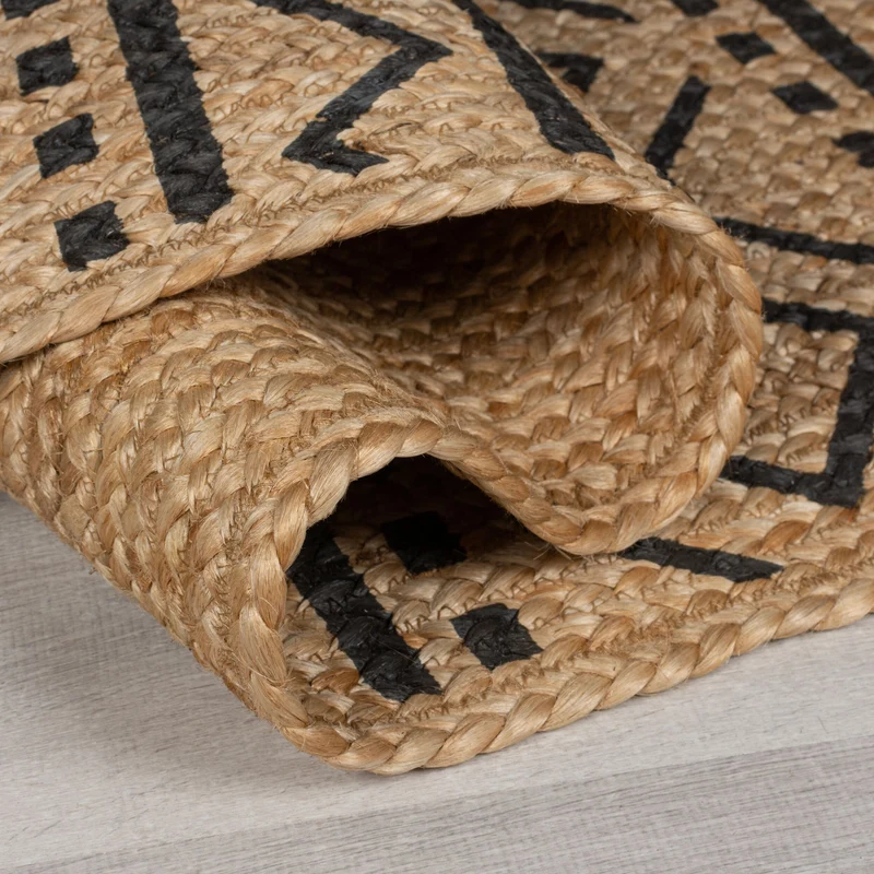 Teppich Jute handgewebt geometrisch SCOTT